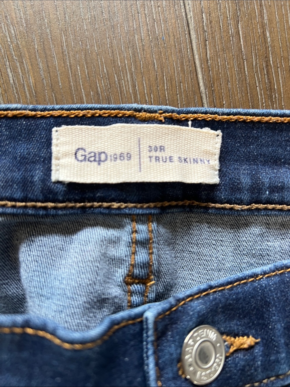 GAP Women’s Sculpt Stretch Skinny Jeans in Dark Blue Wash 30R Size 10 - Picture 2 of 6